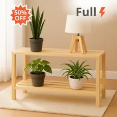 Aparador em Madeira de Pinus Natural 60cm Elegante Minimalista