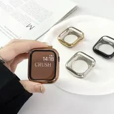 Estojo Para Relógio Apple Watch Serise Ultra 9 8 7 6 5 4 45mm 41mm 44mm 40mm 42mm 49mm 38mm Capa De Silicone Smartwatch Inteligente Acessórios