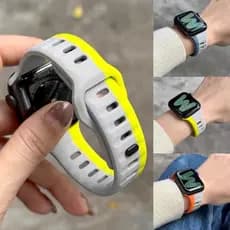 Duas Cores Pulseira De Silicone Macio Para Relógio Apple Ultra 2 49mm 44mm 45mm 42mm 41mm 42mm Esportivo Iwatch Serise 5 6 7 8 9