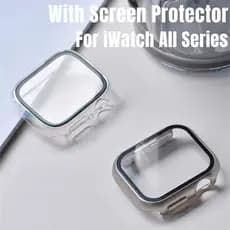 Com Capa Protetora De Filme De Tela Para Apple Watch S10/9/8/7/6/5/4/3/2/1 SE2 ULTRA Resistente A Arranhões PC Dura iWat