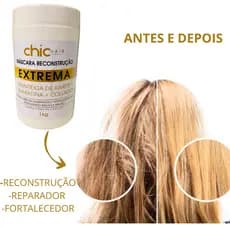 Máscara reconstrução extrema manteiga de karite + queratina+ collagen 1KG Chic Hair