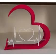Coração Decorativo 3D - Enfeite de Coração - Presente Criativo Dia dos Namorados