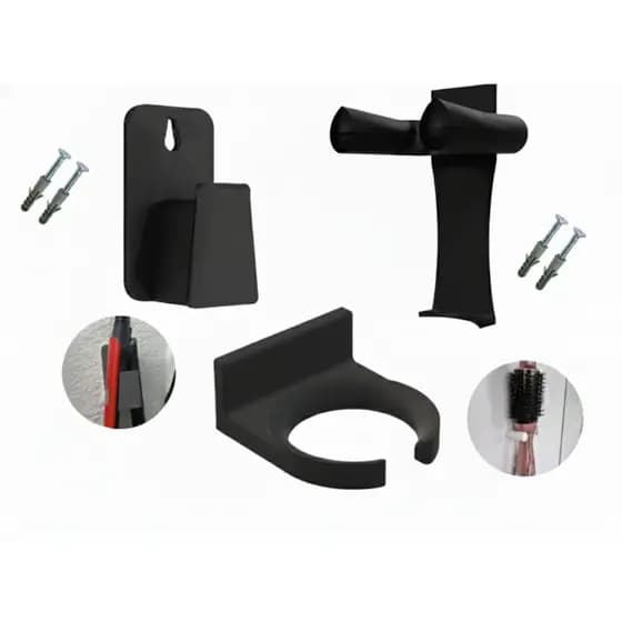 Kit Suporte para Escova Secadora + Secador de Cabelo + Chapinha