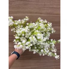 Ramo Artificial de Mosquitinho 33cm com 5 Galhos – Branco (Haste Aleatória)/C0040