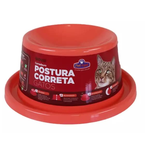 Comedouro Ergonômico para Gatos Postura Correta Pet Injet