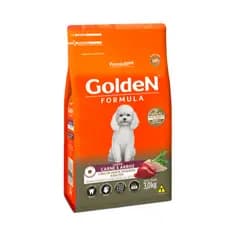 Ração Golden Fórmula Mini Bits Para Cães Adultos de Porte Pequeno Sabor Carne e Arroz