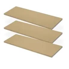 Kit 3 Prateleiras em MDF Cru Para Pintura e Artesanato Sem Suporte de Fixação 80 cm x 20 cm e 15mm Espessura.
