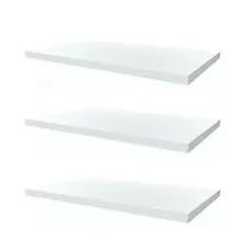 3 Prateleira Lisa Mdf 15mm Branco 80x10Cm Com Suporte Invisível