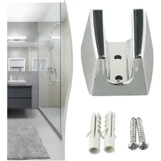 Suporte para mangueira Chuveiro e ducha Higiênica ABS cromado