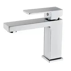 Torneira De Banheiro Mono Quadrada Bica Baixa Cromo Dc-6036a Acabamento Cromado Cor Prateado