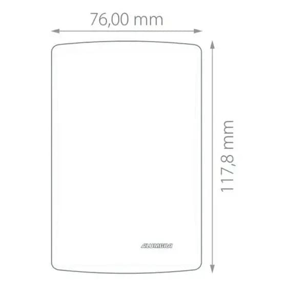 Placa Biancopro 4x2 Cega C/suporte 85098 Alumbra -2 Peças Branco