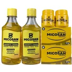 Kit Micosan Pomada Clareadora 2 Pomada 2 Sabonete Barra 2 líquidos