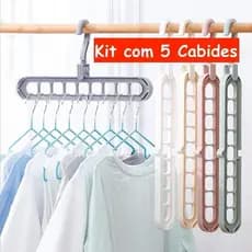 Cabide Mágico Multifuncional Multi-Dobrável Cabide 9 Furos