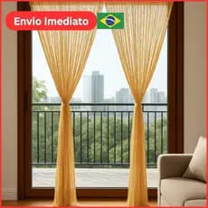 Cortina Brilhante Luxo Porta Quarto Sala 1x2m, Ambientes Internos e Externos 1 2 3UN  Full Shopee
