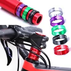 RISK 5/10mm Garfo Dianteiro Arruela De Fone De Ouvido Mountain Bike Road Bike Haste De Liga De Alumínio Oco Arruela De Ajuste Fino Acessórios De Bicicleta