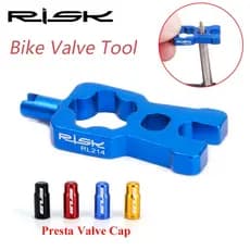 RISK 4 Em 1 Bicicleta Núcleo Da Válvula Chave Com 2 Presta cap set De Estrada Ferramenta De Remoção Portátil Ferramentas De Reparo Acessórios
