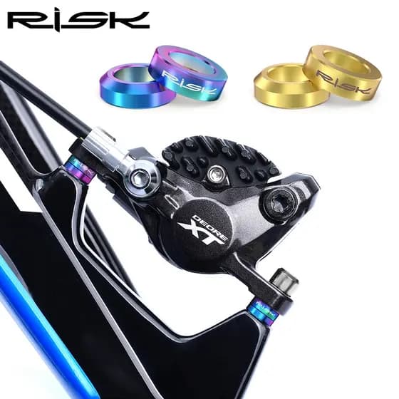 2/4 Pçs/set Mountain BMX Bicicleta Titânio M6 Côncavo E Convexo Arruela Junta Para Pinça De Freio A Disco Grupo XT Paraf