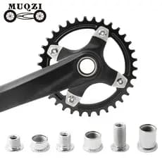 MUQZI 5 Pares Parafusos De Roda De Corrente De Bicicleta MTB Parafuso De Manivela De Três Discos Porca De Estrada