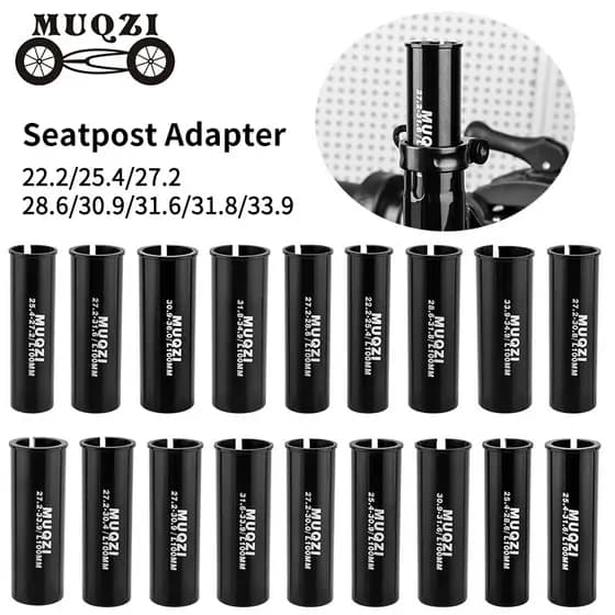 MUQZI Adaptador Do Espigão De Selim Bicicleta 100mm De Comprimento Calço 22,2 25,4 27,2 28,6 30,6 30,9 31,6 A 30,4 30,8 30,9 31,8 33,9 36mm
