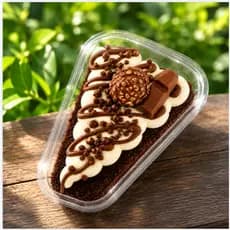 Embalagem para Fatia de Bolo D630 Transparente Com Tampa Resistente Ideal para Delivery Confeitaria Doces Salgados