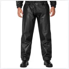 Calça De Chuva Impermeável Motociclista PVC Reforçado Com Zíper Lateral Moto Motoboy Entregador Preta