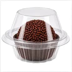 200 Embalagens Para Brigadeiro Doce Festa Blister Individual Transparente Com Tampa Articulada