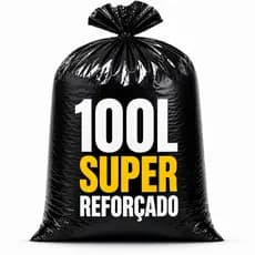 Saco de Lixo 100 Litros Super Reforçado 5KG com 60 Unidades Resistente Não Rasga Profissional