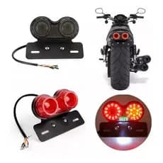 Luz Led Dupla Lanterna Seta Traseira Universal 12v Moto