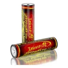 2 Pilha 18650 Bateria Lanterna Nível Militar 3400 Trustifire