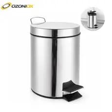 Lixeira Inox Pedal 5 Litros com Balde Interno para Banheiro e Cozinha