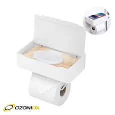 Suporte Porta Lenços Papel Higiênico e Celular Fita 3M Branco Arthi