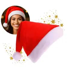 Gorro de Papai Noel Natalino Vermelho e Branco | Macio, Confortável e Perfeito para Festas e Decoração de Natal