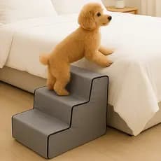 Escada Pet 3 degraus para Cachorro Rampa