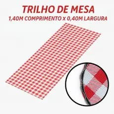 Caminho de Mesa Posta Xadrez Trilho Retangular Jogo Decoração Jantar Premium