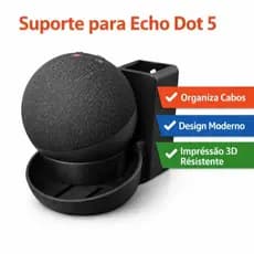 Suporte De Tomada Parede Stand Amazon Alexa Echo Dot 5 e 4  Não Deixa Cair Seguro