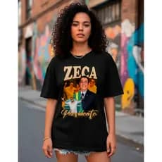 Camiseta Zeca Pagodinho Presidente Camisa Algodão