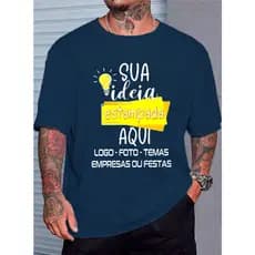 Camiseta Frente Personalizada Com Sua Estampa de Preferencia Camisa 100% Algodão