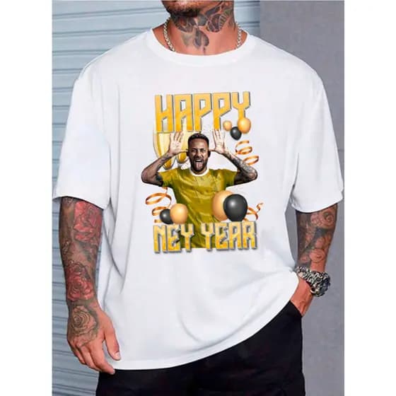 Camiseta Ano Novo Neymar Camisa Happy Ney Year