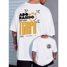 Camiseta Adorando Em Todo Tempo Camisa Algodão Gospel Jovem
