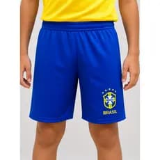 Shorts Esportivo Infantil Helanca Poliéster Leve Confortável Futebol Treino Dia a Dia