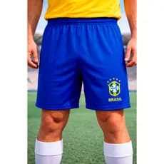 Shorts Helanca Esportiva Adulto Poliéster Leve Confortável Futebol Treino Dia a Dia