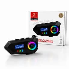 Fone Capacete V10 de Ouvido Moto Bluetooth Intercomunicador | Controle de Voz e Resistente à Água