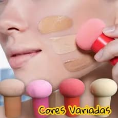 Esponja De Maquiagem Cogumelo Puffs Faciais Úmidos E Secos Para Base
