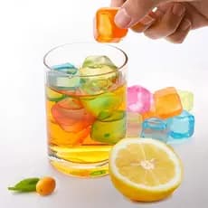 Cubos De Gelo Artificial Reutilizável Coloridos / Drink Coloridos 8 Unidades