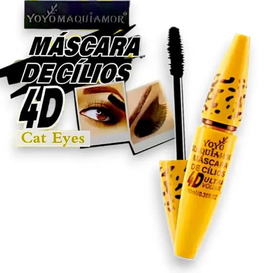 Máscara de Cílios Rimel  Ultra Volume 4D Yoyoamor Alonga Define Longa Duração