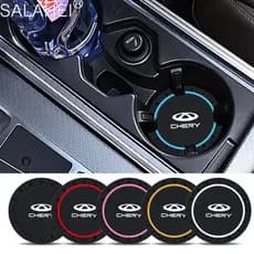 2PC Tapete De Silicone Para Copo De Água Carro Com Ranhura Antiderrapante Chery Tiggo 2 3 4 5 6 7 8 3X 5X Pro T11 5X Glx
