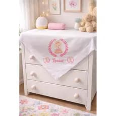 Manta Infantil  para bebê com NOME PERSONALIZADO Mantinha SOFT BOLHA