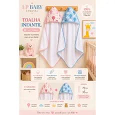 Toalha de Banho para bebê com capuz várias estampas Tecido Felpudo Algodão