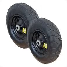 Kit 2 Pneus 400-8 Completo C/ Roda E Camara 6 Lonas Carga