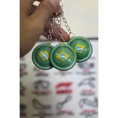 Chaveiro Interativo Giratório Bola Brasil 3D Copa do mundo